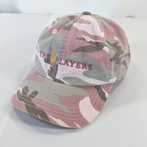 Womens The Players Golf Championship Embroidered Strapback Cap Hat Camouflage